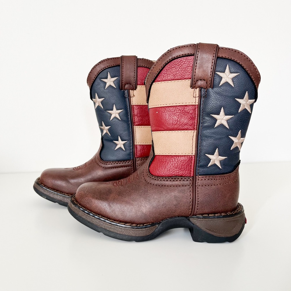 NEW Lil Rebel Durango Patriotic Western Boots Kids 8.5